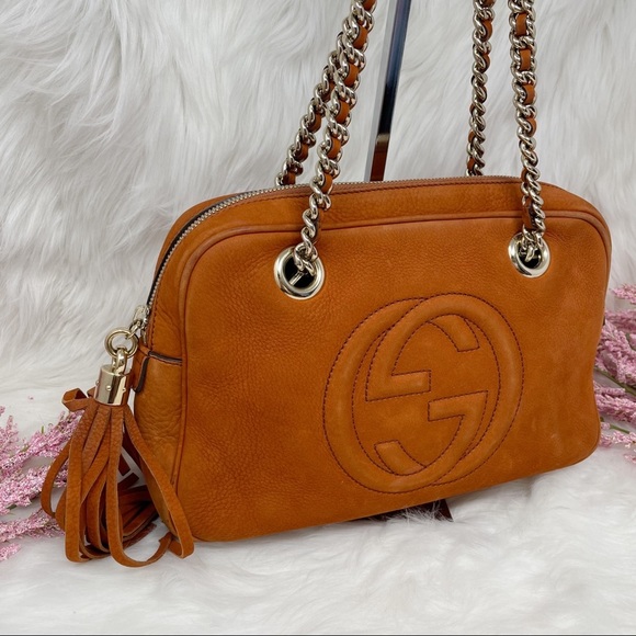 Gucci Nubuck Soho Chain Shoulder Bag - Picture 2 of 15